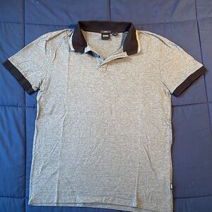 Boss Men's Polo Shirt in Gray and Black